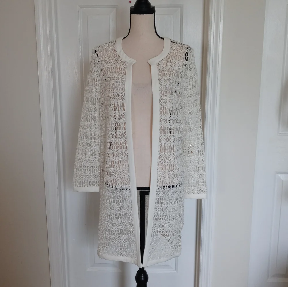 Milly Raffia Netting Cocktail Coat